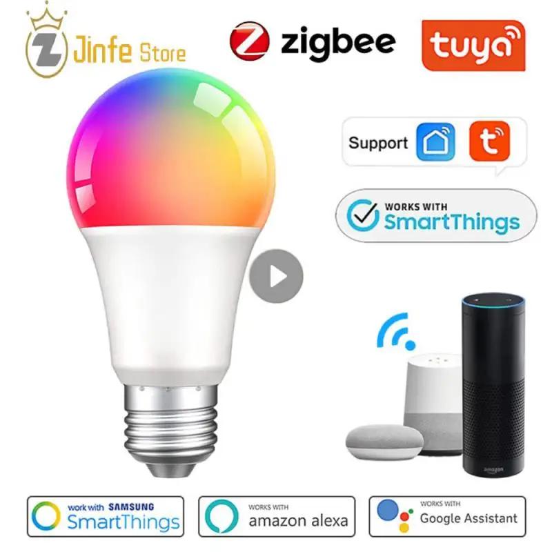 Tuya Zigbee 3.0 LED  E27 RGBCW , Ʈ Ȩ,   ,  , Alexa Google Home  ȣȯ